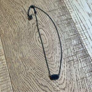 Kendra Scott black druzy necklace